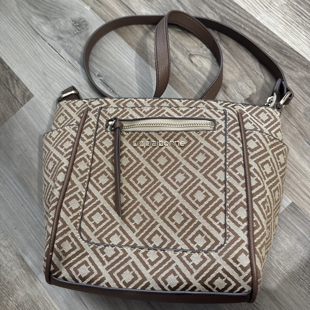 Liz Claiborne Lola Geometric Logo Crossbody Bag